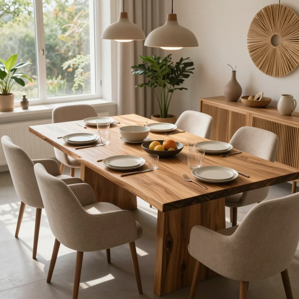 Organic modern dining room