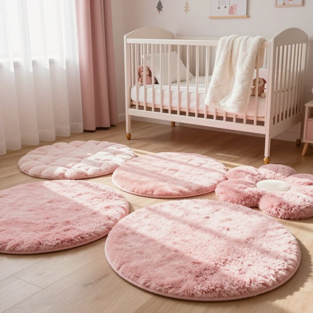 Pink rugs for nursery